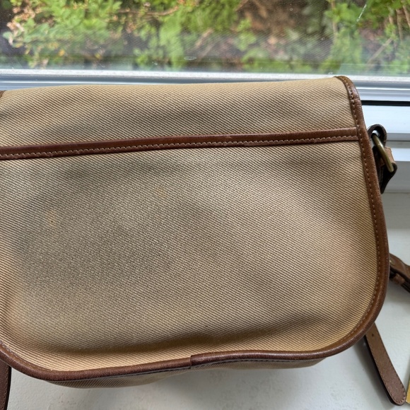 Ghurka Vintage No. 19 "The Pouch" khaki twill and leather purse - Picture 6 of 9